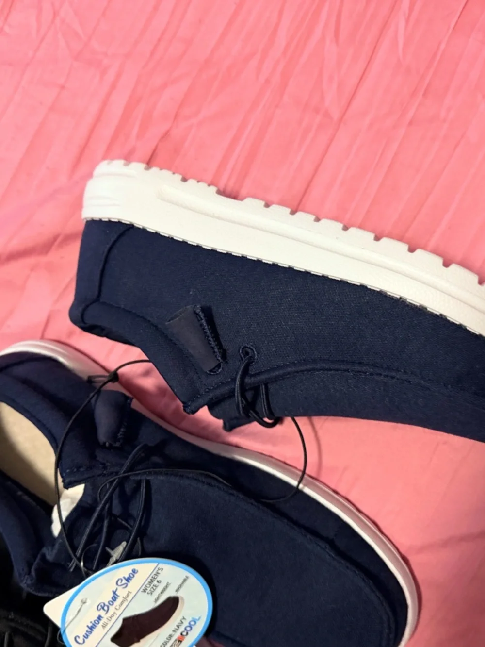 32* Degree Heat Cool Navy and Black 2pairs Cushion Boat Shoe - HeatCool Comfort - Picture 6 of 8